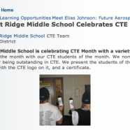 Sunset Ridge Middle School Celebrates CTE Month